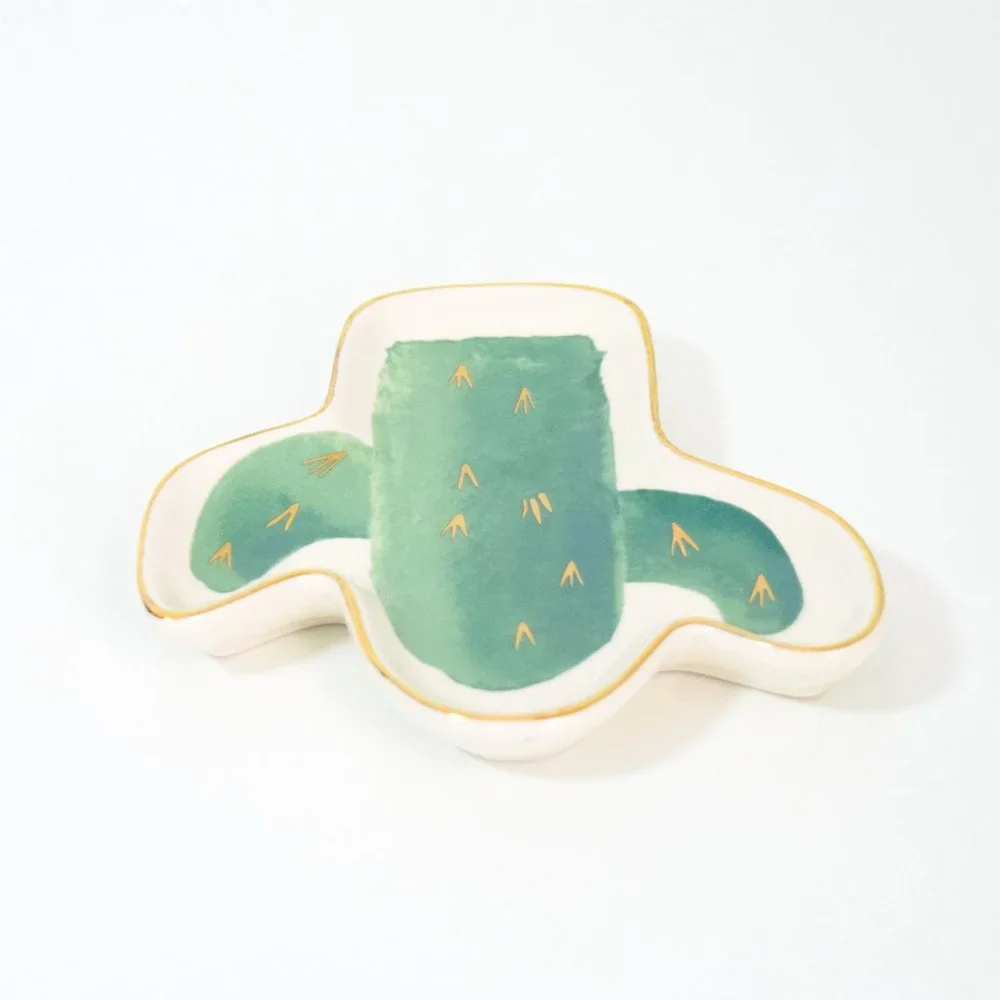 NEW Ceramic Cactus Ring Jewelry Trinket Tray